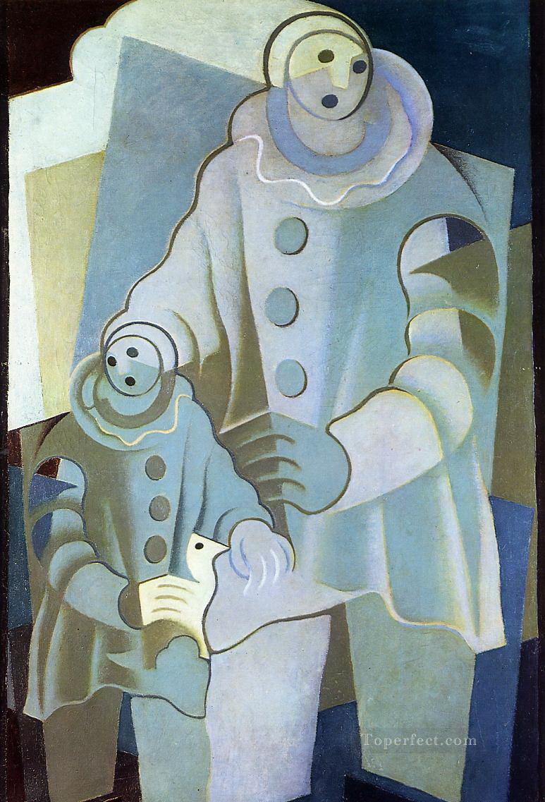 2人のピエロ 1922年 フアン・グリ油絵